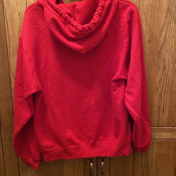 Universal Studios Fruit o/t Loom “THING 1” Hoodie Long Sleeve Red Sz S Pre-owned - Picture 4 of 4